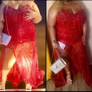 Stunning Red Beaded Dress